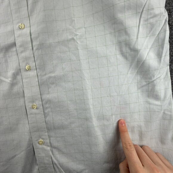 Brooks Brothers Check Cotton 16 34 Point Non-Iron Shirt Long Sleeve Button Up - Picture 11 of 15